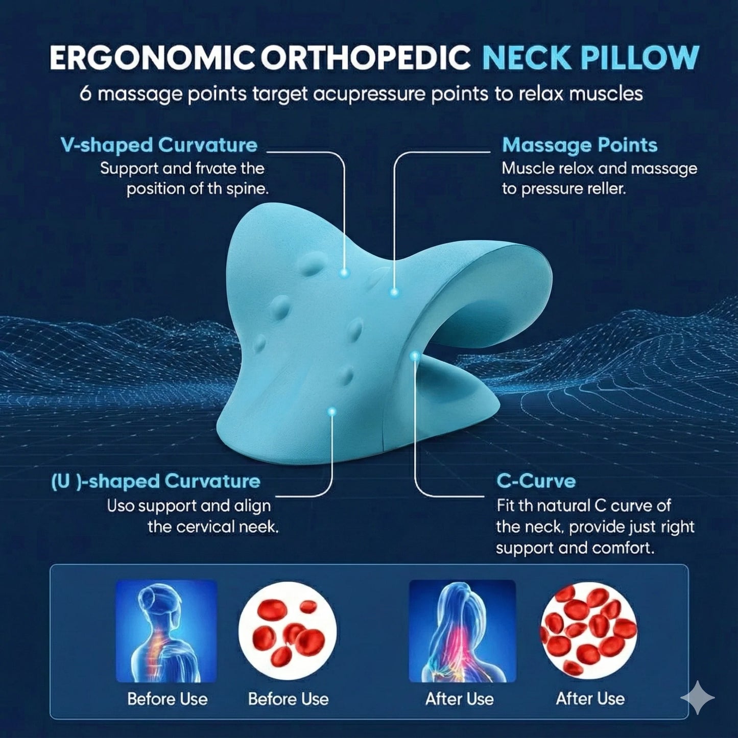 Desi Fab® Cervical Neck Traction Pillow